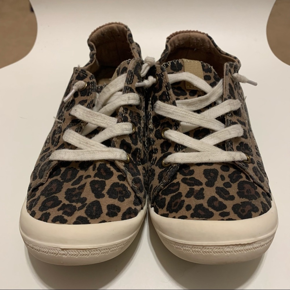 Cheetah print slip on shoes